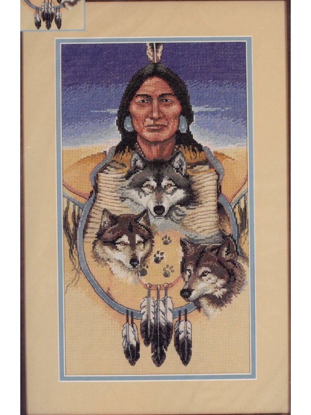 Dimensions Native Wolf Trio Counted Cross Stitch Kit #35050 9" x 16" Complete - Picture 3 of 4